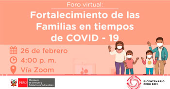 (Foro Virtual) MIMP: Fortalecimiento de las familias en tiempos de COVID-19