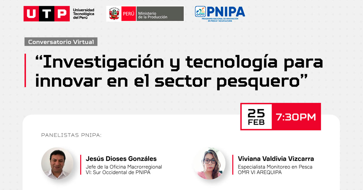 (Conversatorio virtual) PNIPA: Investigación y tecnología para innovar el sector pesquero