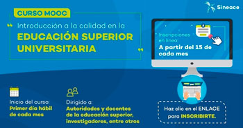 (Curso Mooc) SINEACE: Introducción a la calidad en la educación superior Universitaria