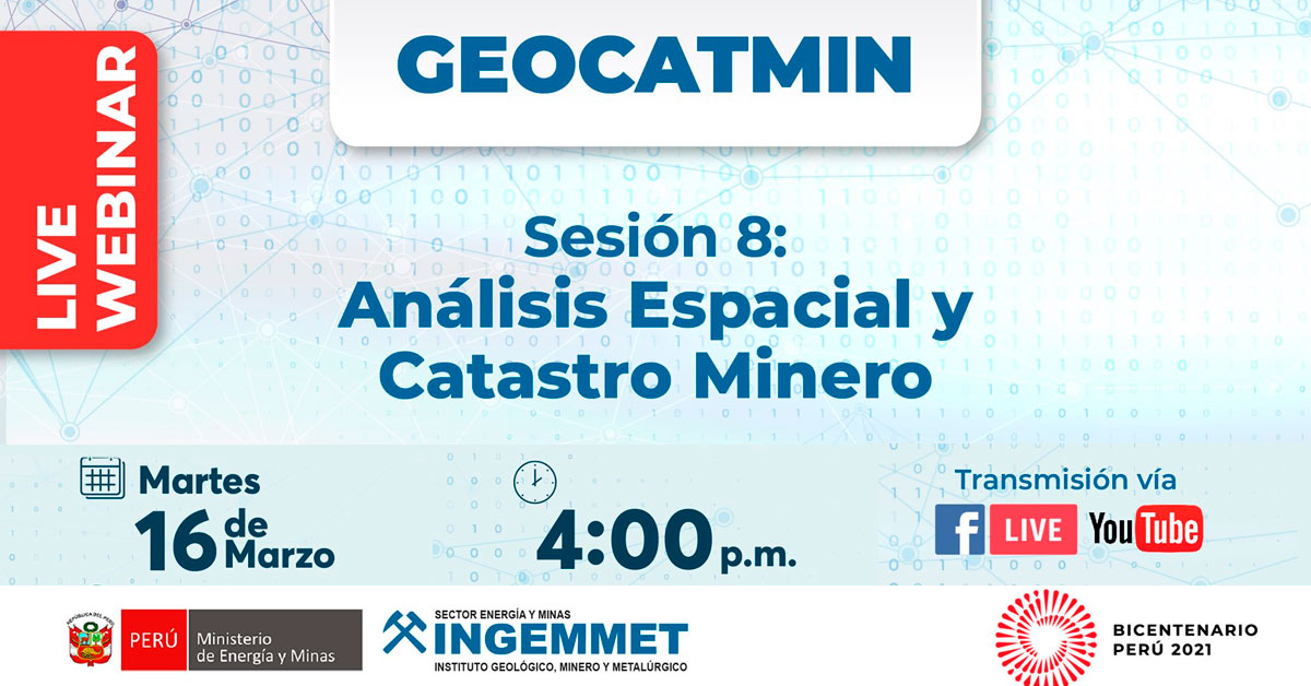 (Webinar Gratuito) INGEMMET: Análisis Espacial y Catastro Minero