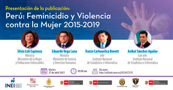 Charla Virtual: Perú: Feminicidio y Violencia contra la Mujer 2015-2019