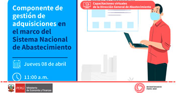 (Capacitación Virtual) MEF: Componente de gestión de adquisiciones del sistema Nacional del Abastecimiento