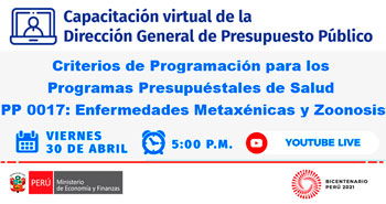 (Capacitación Virtual) MEF: Criterios de programación para los Programas Presupuestales de Salud