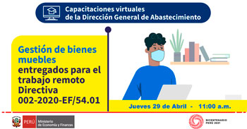 (Capacitación Virtual) MEF: Gestión de Bienes Muebles entregados para el trabajo remoto