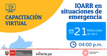 (Capacitación Virtual) MEF: IOARR en situaciones de emergencia