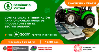 Seminario Virtual: Contabilidad y tributación para organizaciones de productores en el sector agrario
