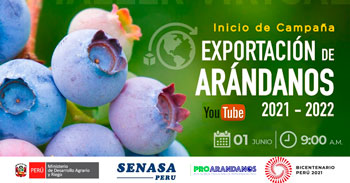 (Taller Gratuito) SENASA: Inicio de campaña de exportación de arándanos 2021-2022