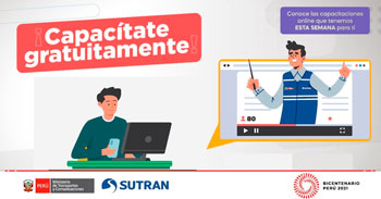 SUTRAN Ofrece charlas y talleres on line en seguridad vial y el Marco Regulador del Transporte Terrestre
