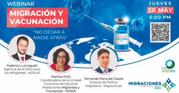 La Superintendencia Nacional de Migraciones brinda el webinar: Migración y Vacunación