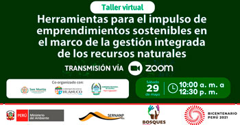 (Taller Virtual) SERNANP: Herramientas de emprendimientos sostenibles en gestión integrada de recursos naturales