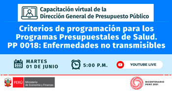 (Capacitación Virtual)MEF: Criterios de programación para los Programas Presupuestales de Salud - PP 0018