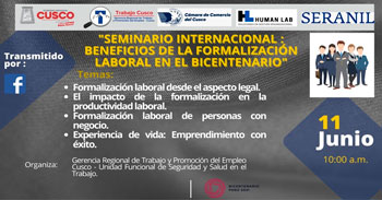 (Seminario Internacional): Beneficios de la Formalización Laboral en el Bicentenario