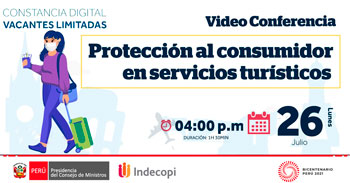 (Conferencia Virtual Gratuita) INDECOPI: Protección al consumidor en servicios turísticos