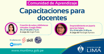 La Municipalidad de Lima, Skill y el CETPRO Miguel Grau brindaran Capacitaciones para docentes