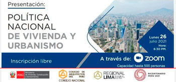 Presentación Virtual de la Política Nacional de Vivienda y Urbanismo