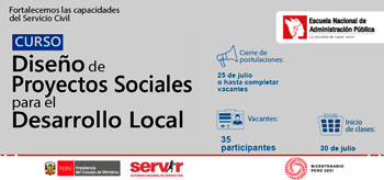 (Curso Virtual) SERVIR: Diseño de proyectos sociales para el desarrollo local