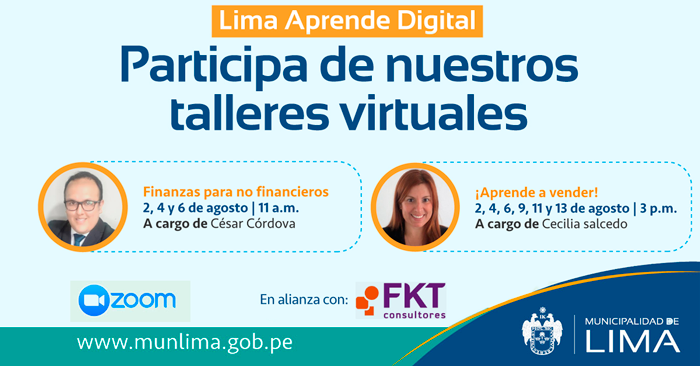 MUNICIPALIDAD DE LIMA BRINDARÁ TALLERES VIRTUALES DE COMUNICACIÓN