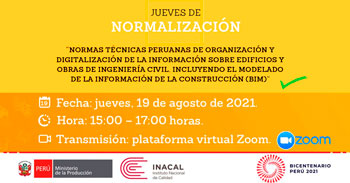 INACAL presenta la NTP de organización y digitalización de la información sobre edificios y obras de ingeniería civil