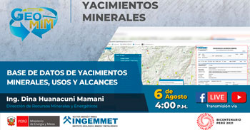 INGEMMET presenta la Base de datos de yacimientos minerales sus usos y alcances