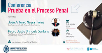 (Conferencia Virtual Gratuita) MINISTERIO PÚBLICO: Prueba en el Proceso Penal