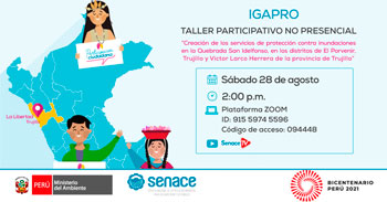 Taller Virtual Gratuito sobre Creación de servicios de protección contra inundaciones (San Idelfonso-Trujillo)