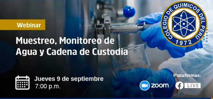 Webinar Gratuito sobre Muestreo, monitoreo de Agua y cadena de custodia