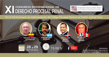 XI Congreso Virtual Internacional de Derecho Procesal Penal