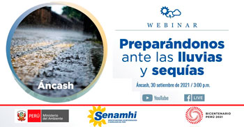 (Webinar Gratuito) SENAMHI: Preparándonos ante las lluvias y sequias