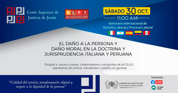 Seminario Gratuito sobre Daño a la persona y daño moral en la doctrina y jurisprudencia Italiana y Peruana