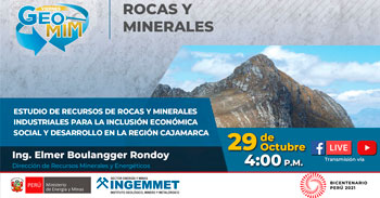 (Conversatorio Virtual Gratuito) INGEMMET: Estudio de recursos de rocas y minerales en la región Cajamarca