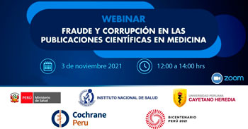 Webinar Gratuito sobre Fraude y corrupción en las publicaciones científicas en medicina