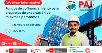 I Webinar Informativo sobre el Programa de Apoyo a la Internacionalización PAI