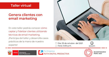 (Taller Virtual) PRODUCE: Genera clientes con email marketing