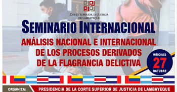 Seminario Gratuito sobre Análisis nacional e Internacional de los procesos derivados de la flagrancia delictiva
