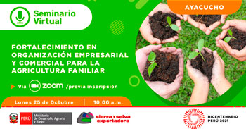 Seminario Virtual sobre Fortalecimiento en Organización Empresarial y Comercial para la Agricultura Familiar