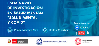 Participa del I Seminario Virtual Gratuito sobre Salud Mental y Covid-19