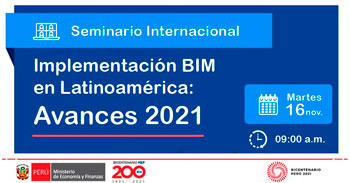Seminario Virtual Gratuito sobre los Avances 2021 del Plan BIM en Latinoamérica