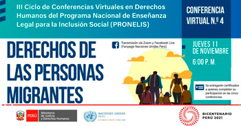 III Ciclo de Conferencias Virtuales Gratuitas sobre Derechos de las personas Migrantes