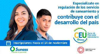 Sunass Ofrece 60 becas para Curso de Extensión Universitaria (CEU) dirigido a estudiantes y egresados