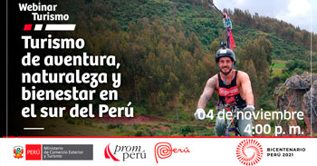 (Webinar) PROMPERU: Turismo de aventura, naturaleza y bienestar en el Sur del Perú