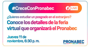 (Conversatorio Gratuito) PRONABEC: Detalles de la Feria Universitaria Beca Generación del Bicentenario