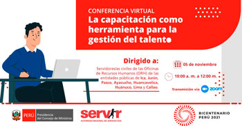 (Conferencia Virtual) SERVIR: La capacitación como herramienta para la gestión del talento