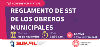 (Conferencia Virtual Gratuita) SUNAFIL: Reglamento de SST de los obreros municipales