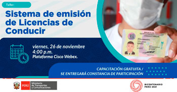 (Taller Virtual Gratuito) MTC: Sistema de emisión de Licencias de Conducir