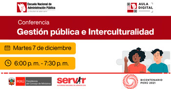 (Conferencia Virtual Gratuita) SERVIR: Gestión pública e interculturalidad