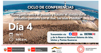 Conferencia virtual gratuita respecto al vínculo de la población peruana con el mar, las islas e islotes