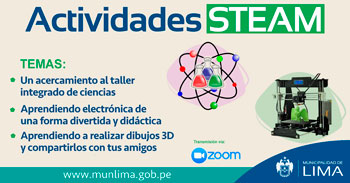 La Municipalidad de Lima brinda talleres gratuitos de ciencia y tecnología