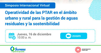 Simposio virtual acerca de la operatividad de las PTAR en el ámbito urbano y rural para la gestión de aguas residuales
