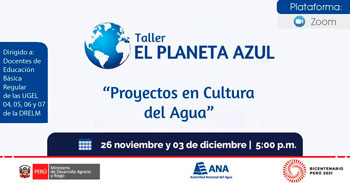 (Taller Virtual) ANA: Proyectos en cultura del agua