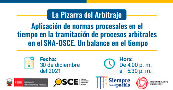 (Webinar Gratuito) OSCE: Aplicación de normas procesales en el tiempo en la tramitación de procesos arbitrales SNA-OSCE